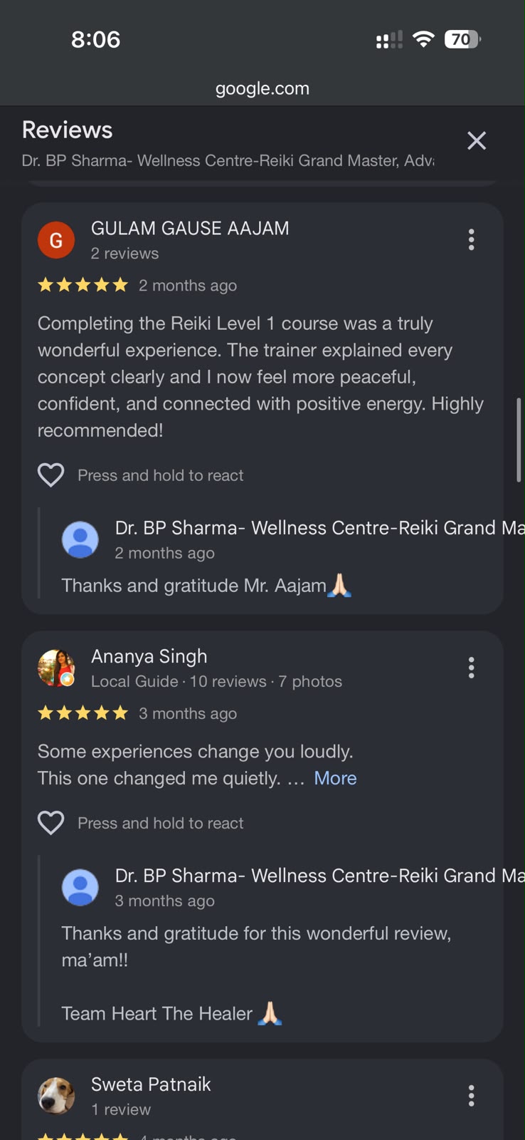 Patient Review - Heart The Healer